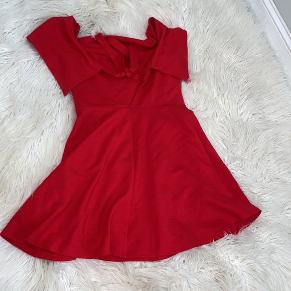 LPA x Revolve off the shoulder red mini dress size medium - Picture 3 of 15